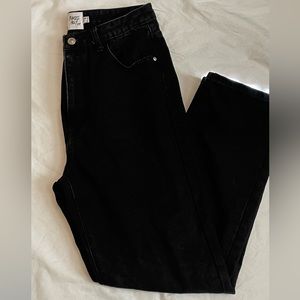 Princess Polly Raquelle Straight Leg Denim Jeans Black